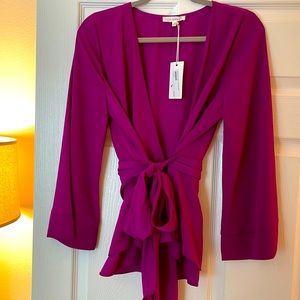 NWT Magenta Wrap Blouse